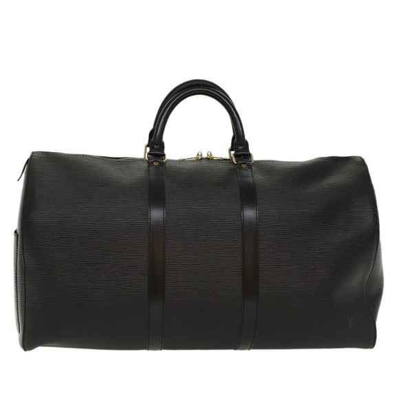 LOUIS VUITTON Epi Keepall 50 Boston Bag Black M42962 LV Auth 51559 - Picture 2 of 16